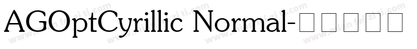 AGOptCyrillic Normal字体转换